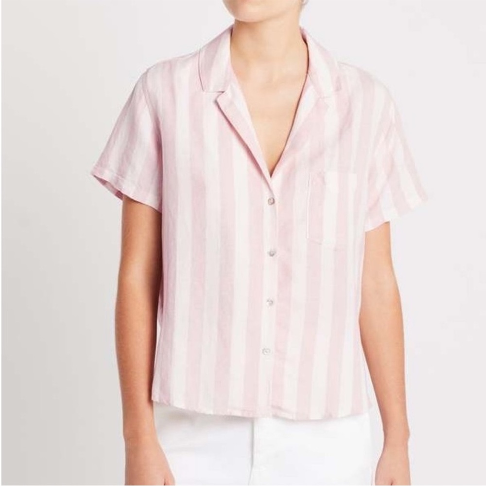 NWT RAILS Zuma Petal Stripe Button Down Size Large